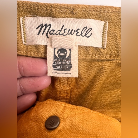 Madewell NWOT High Waisted Wide leg denim Mustard Yellow - Picture 6 of 11